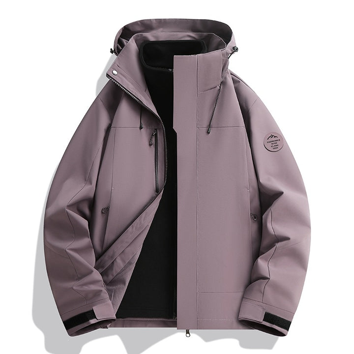 Herren Wetterfeste Softshelljacke mit Fleece‑Innenfutter, verstellbarer Kapuze & Reißverschluss‑Brusttasche Echoarchiv