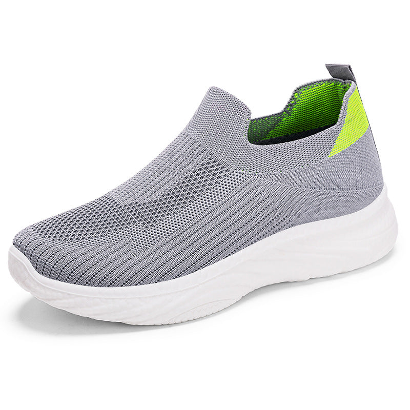 Damen nan nahtloser Strick-Slip-On Komfortwalker mit sockenähnlichem Schaft, reaktiver Memory-Fußbett-Einlage und flexibler EVA-Leichtsohle Echo Archiv