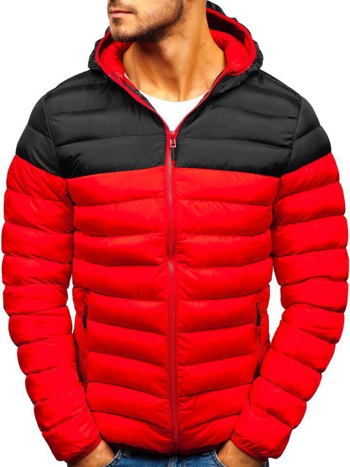 Herren Funktionsjacke mit Kapuze und gestepptem Design Echoarchiv