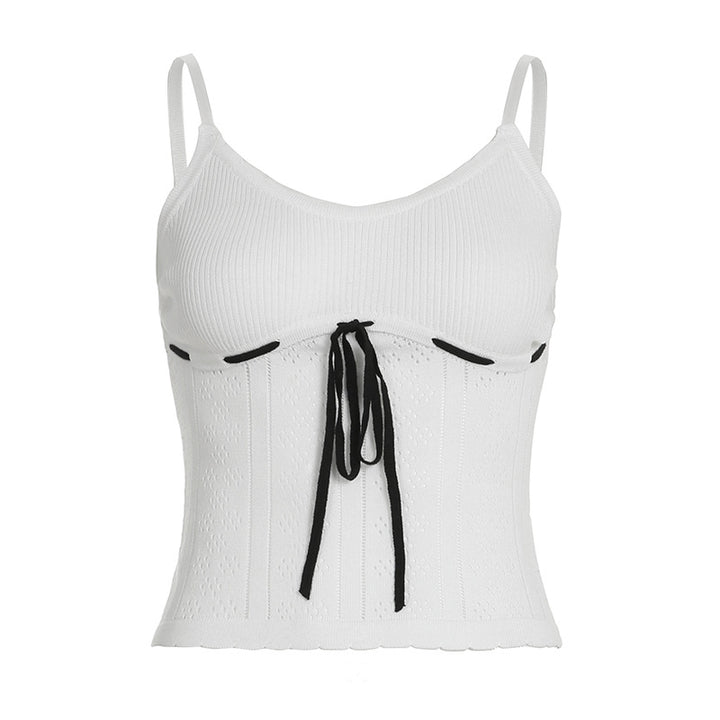 Damen sportliches Crop-Top mit verstellbarem Bindeband und atmungsaktiver Struktur Echo Archiv