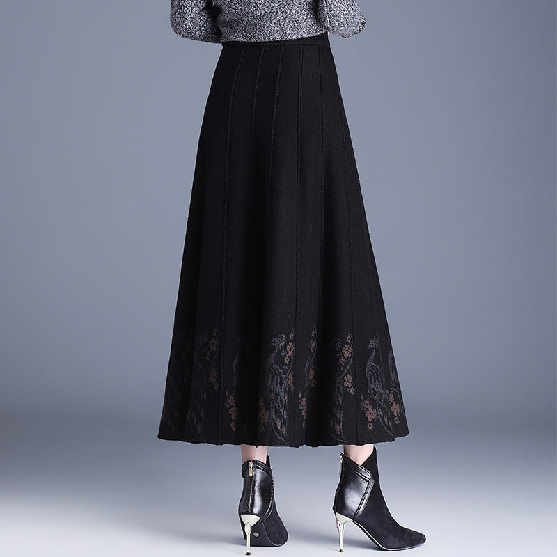 Damen Eleganter Maxirock mit floralem Spitzenabschluss Echo Archiv