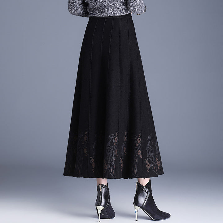 Damen Eleganter Maxirock mit floralem Spitzenabschluss Echo Archiv