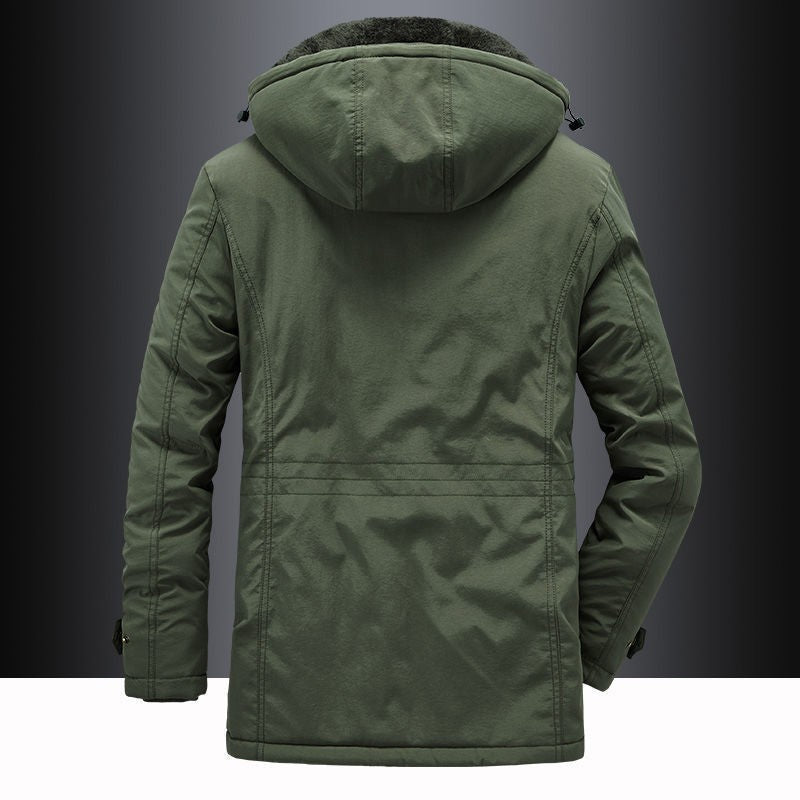 Herren nan gefütterte Parka Jacke mit abnehmbarer Kapuze, kuscheligem Teddyfutter und wasserabweisender Außenhülle Echo Archiv