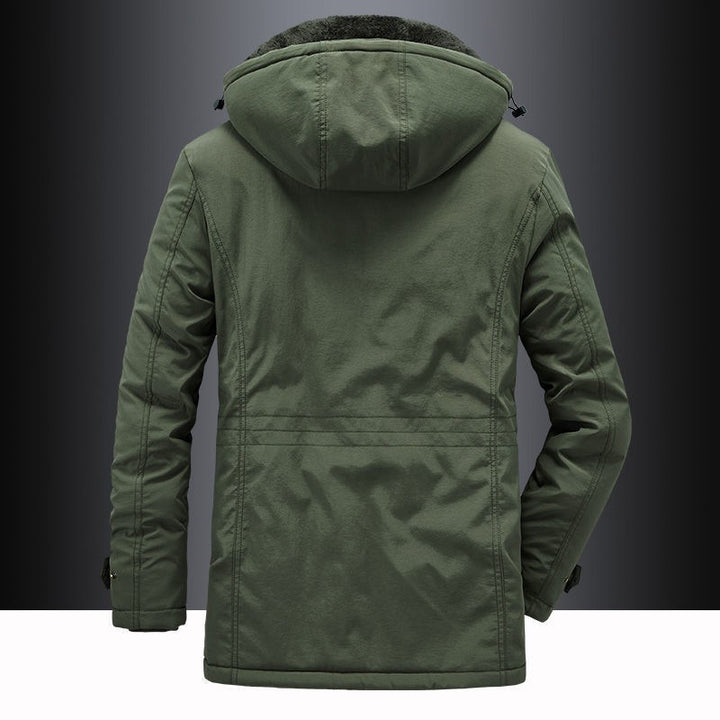 Herren nan gefütterte Parka Jacke mit abnehmbarer Kapuze, kuscheligem Teddyfutter und wasserabweisender Außenhülle Echo Archiv