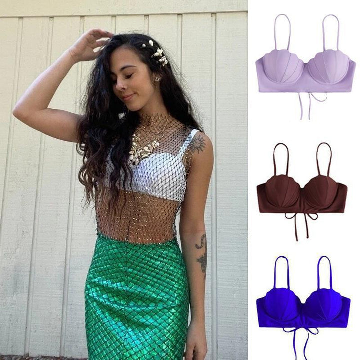 Damen Bikini-Oberteil mit muschelförmigem Design und verstellbaren Trägern Echo Archiv
