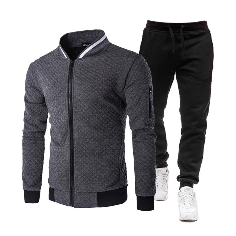 Herren modische Trainingsjacke mit Stehkragen und Sporthose Echoarchiv