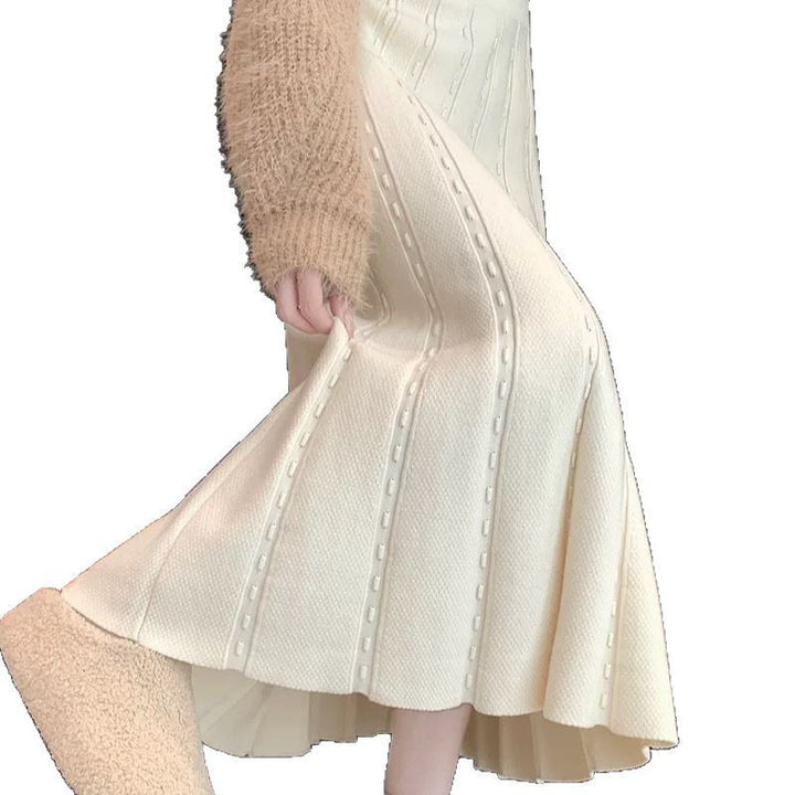 Damen Eleganter Plisseerock mit gehäkeltem Muster Echo Archiv