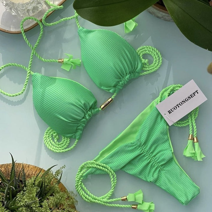 Damen Bikini-Set mit verstellbaren Riemen und raffiniertem Design Echo Archiv