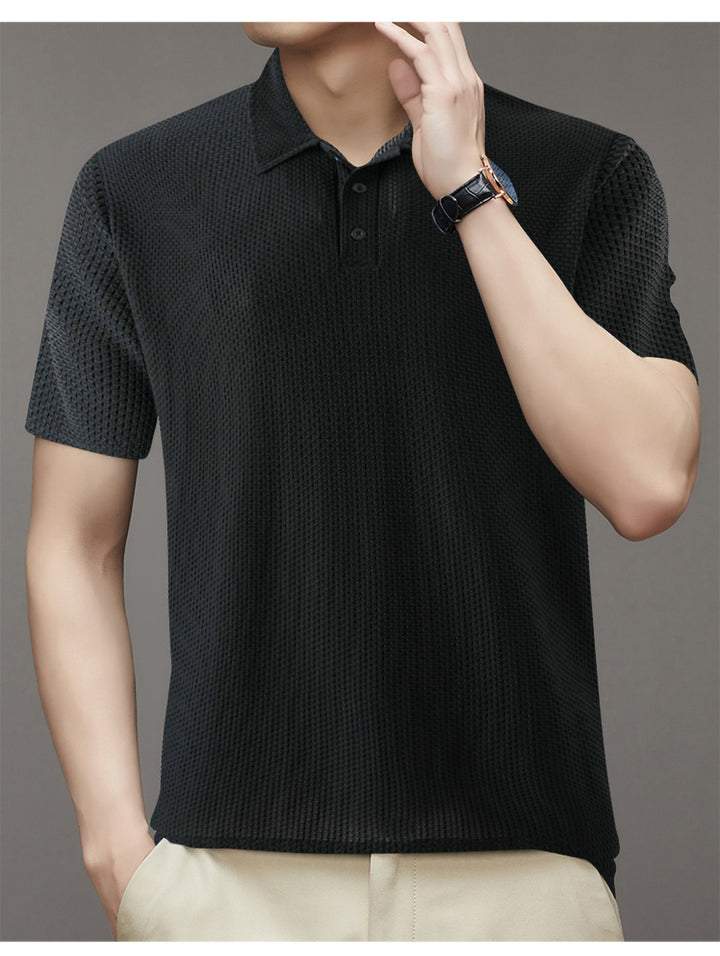 Herren Struktur Polo Shirt Echoarchiv