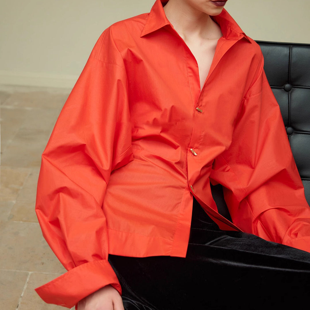 Damen Oversized Bluse mit ausgefallenem Schnitt Echoarchiv