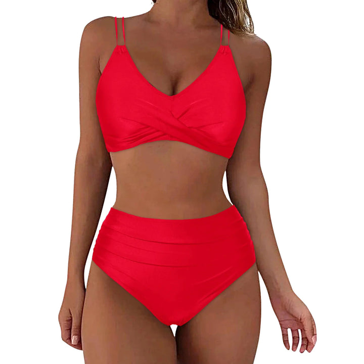 Damen Hochgeschnittenes Bikini-Set mit elegantem Wickeldesign Echo Archiv