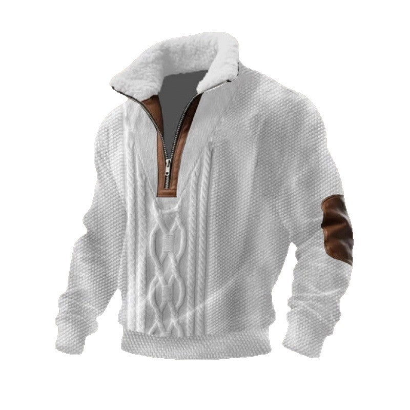 Herren Urbaner Fleece Pullover mit Baum-Motiv Echoarchiv