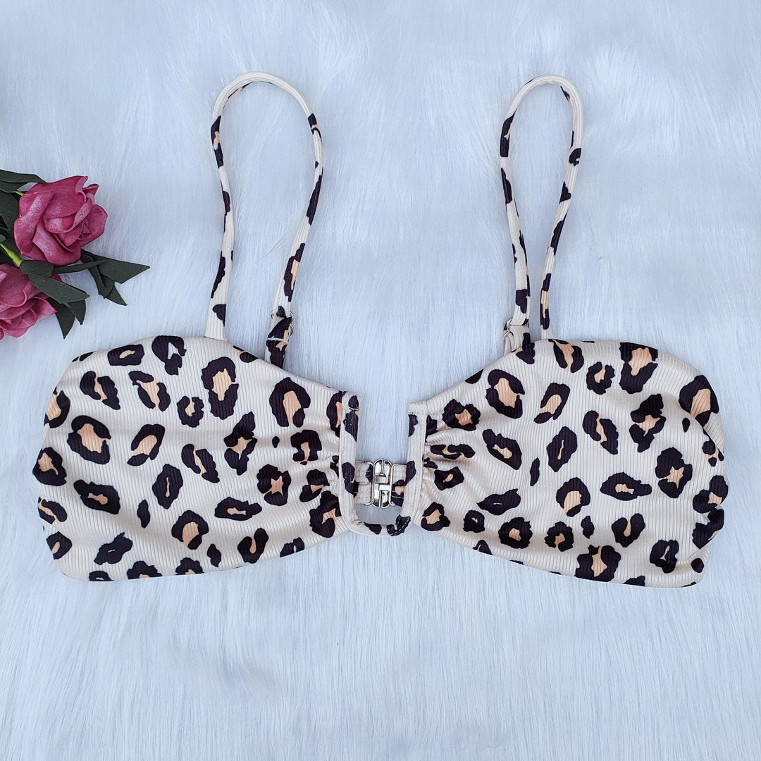 Damen Bikini-Set mit elegantem Leopardenmuster und strukturierter Oberflächengestaltung Echo Archiv