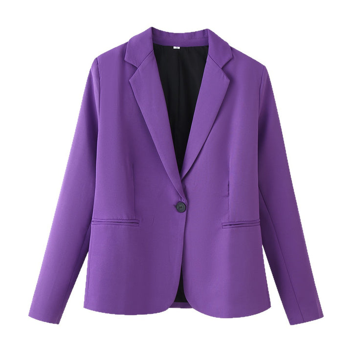 Damen Ein-Knopf Blazer mit Reverskragen und schlanker Silhouette Echoarchiv