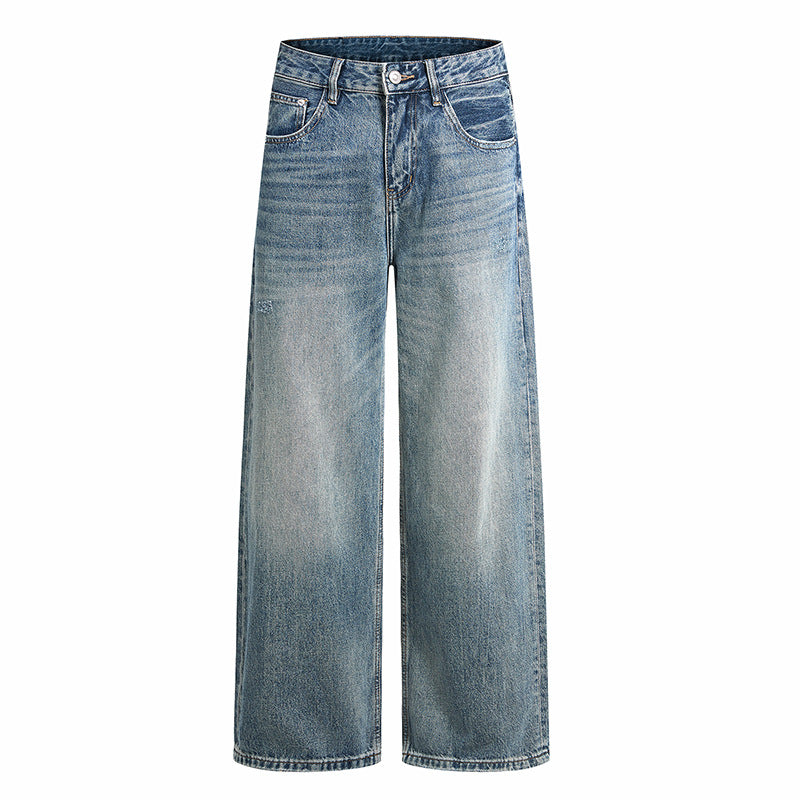 Damen Weite High-Waist Vintage-Jeans mit Used-Effekt Echo Archiv