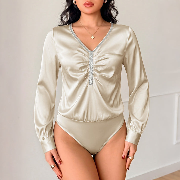 Damen Elegantes Blusenshirt mit Rüschendetails und Strassakzenten Echo Archiv