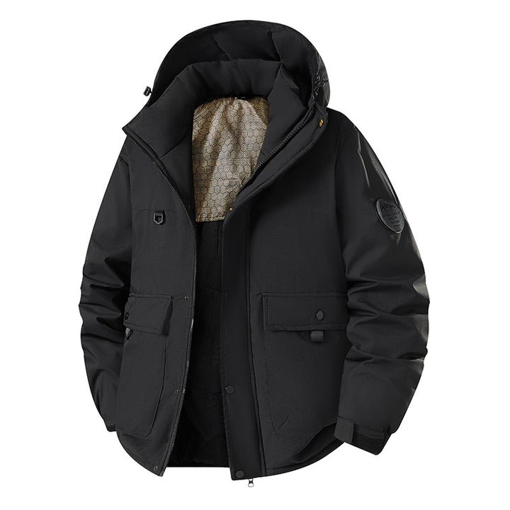Herren Isolierter Urban-Parka mit Stehkragen und verdeckter Kapuze Echoarchiv