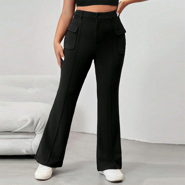 Damen Flared Hose mit praktischen Seitentaschen und elastischem Bund Echo Archiv