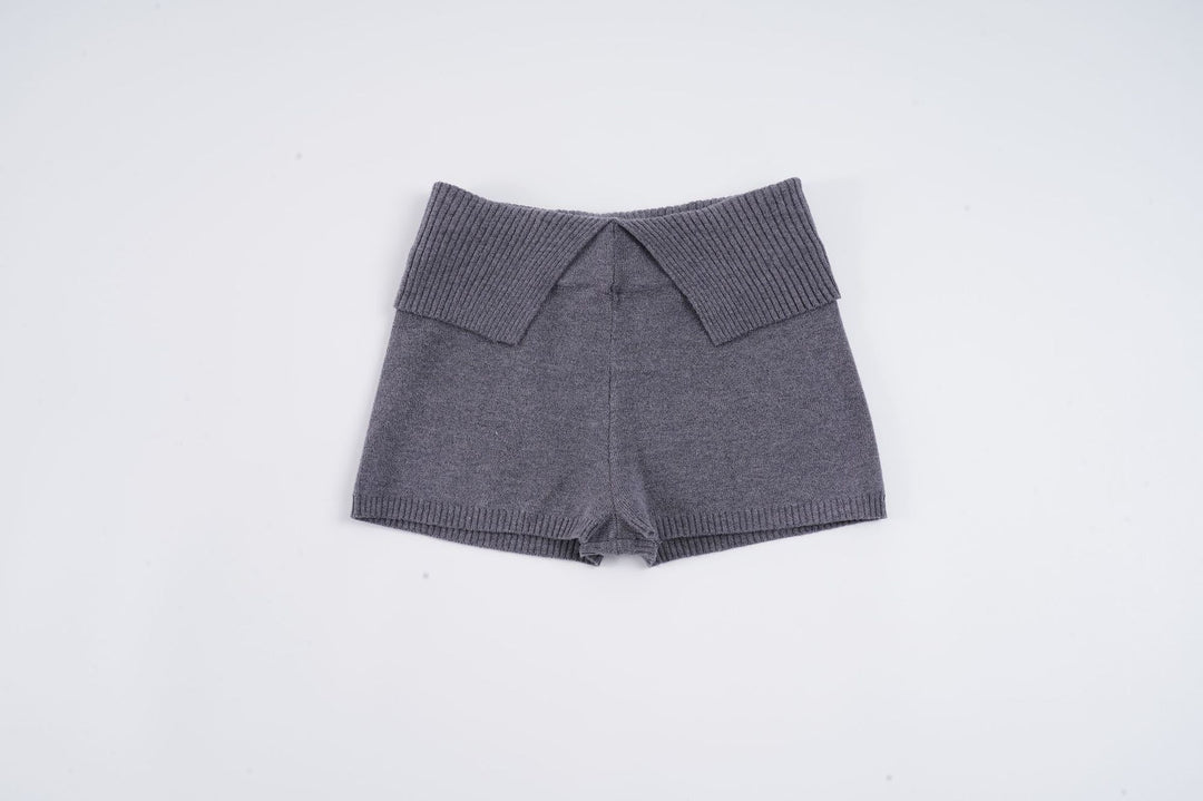 Damen komfortable und elegante Strick-Shorts mit hohem Bund Echo Archiv