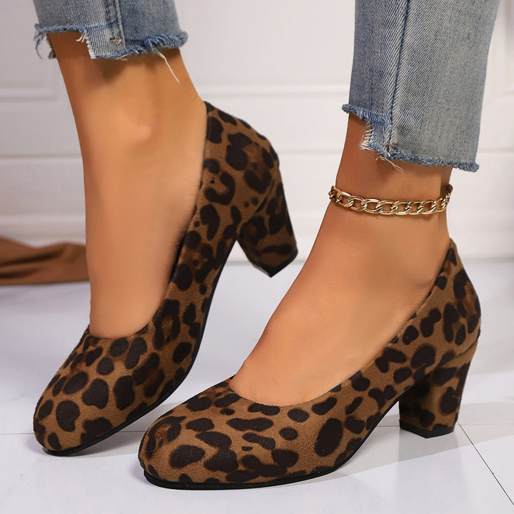 Damen elegante Pumps mit bequemem Blockabsatz Echoarchiv