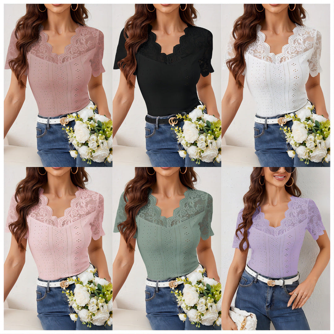 Damen Spitzen Bluse mit romantischen Details Echoarchiv