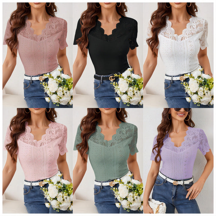 Damen Spitzen Bluse mit romantischen Details Echoarchiv