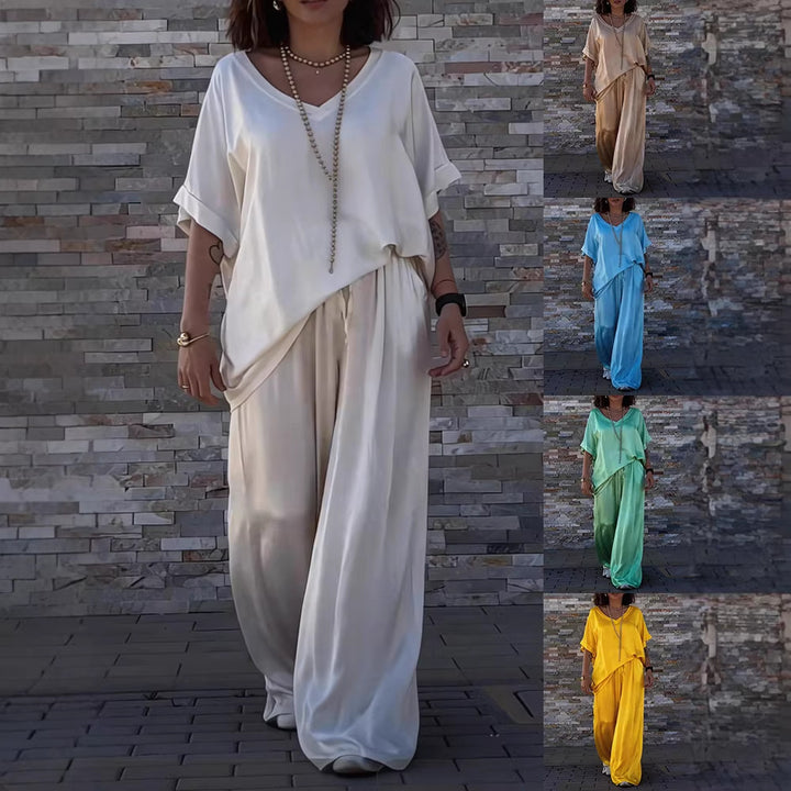 Damen Seidenähnliches Oversized-Set Echo Archiv