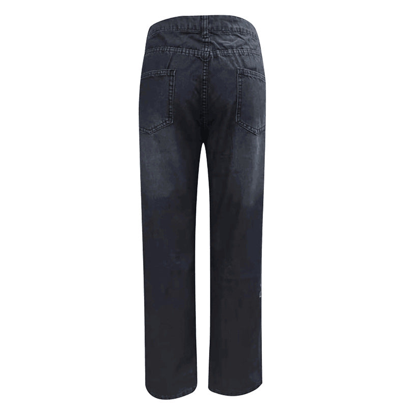 Damen modische Destroyed Jeans im lässigen Schnitt mit hohen Taschen und einzigartigen Details Echo Archiv