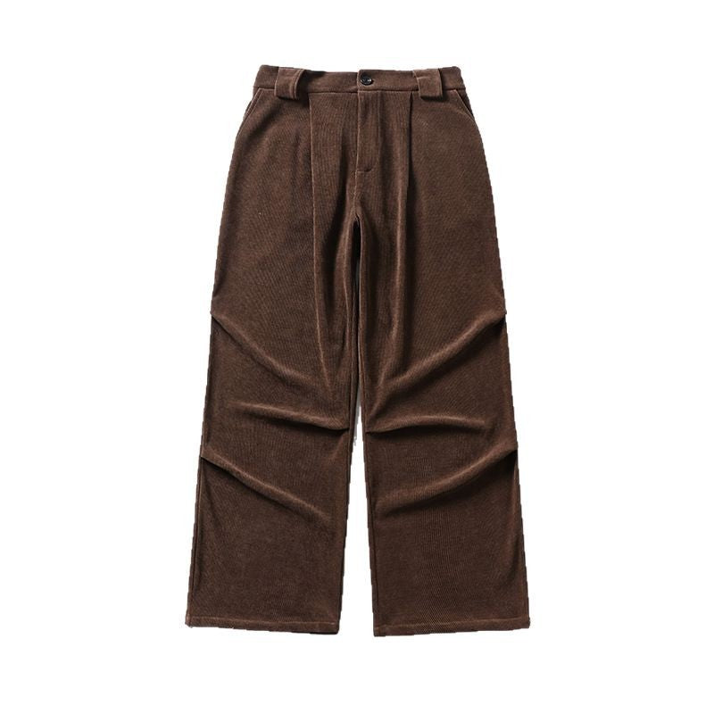 Damen Bundfalten-Hose mit weitem Bein und hoher Taille Echoarchiv