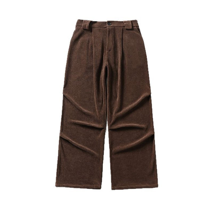 Damen Bundfalten-Hose mit weitem Bein und hoher Taille Echoarchiv