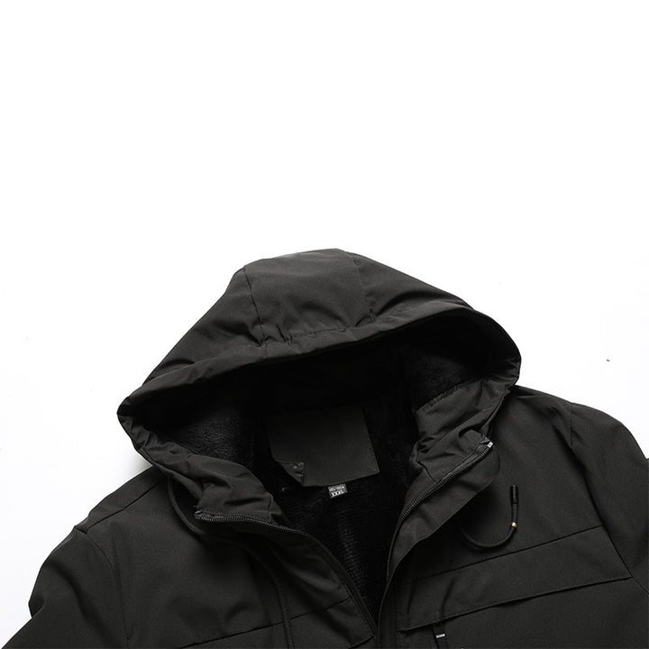 Herren nan gepolsterte Softshell-Thermojacke mit Kapuze und kuscheligem Fleecefutter Echo Archiv