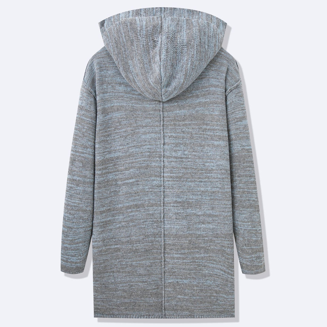 Herren Langer Strickmantel mit modernem Design und lässigen Details Echoarchiv