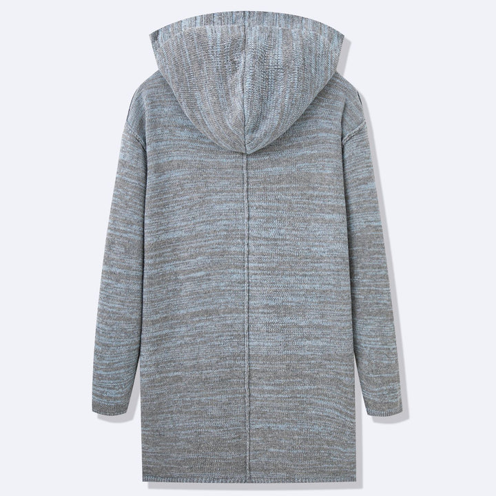 Herren Langer Strickmantel mit modernem Design und lässigen Details Echoarchiv