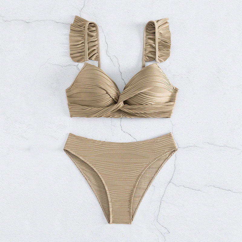 Damen Hoch tailliertes Bikini-Set mit raffiniertem Wickeldetail – Maréssa