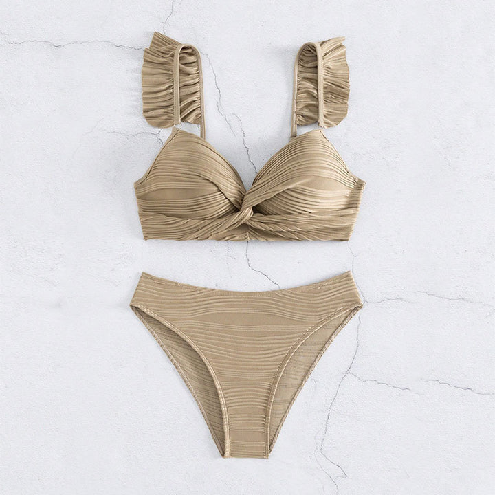 Damen Hoch tailliertes Bikini-Set mit raffiniertem Wickeldetail – Maréssa
