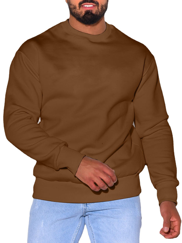 Herren Lässiges Rundhals-Sweatshirt mit Rippbündchen Echoarchiv
