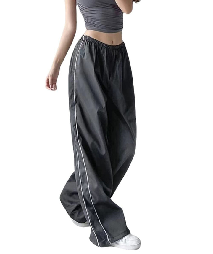 Damen Sportliche Hose mit weitem Schnitt und elastischem Bund Echoarchiv