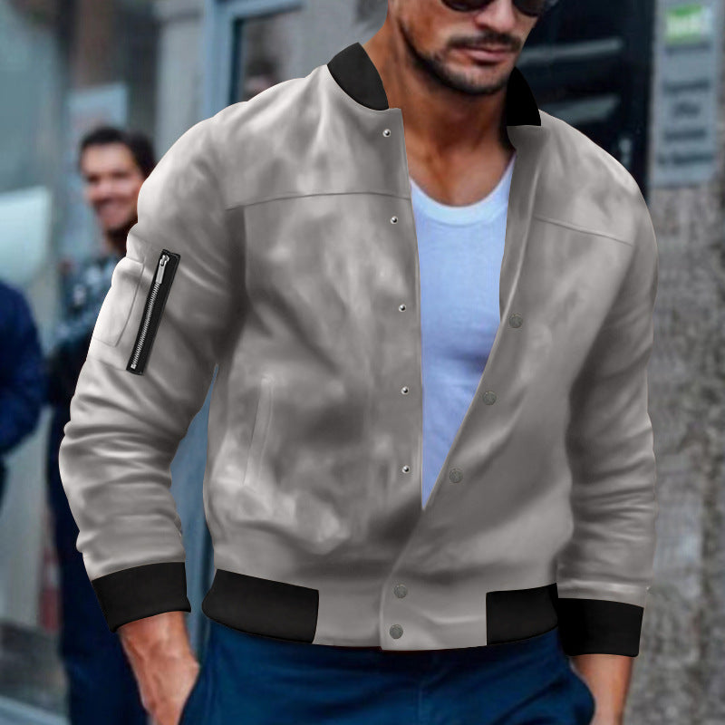 Herren moderne Bomberjacke mit praktischen Taschen und elastischen Bündchen Echoarchiv