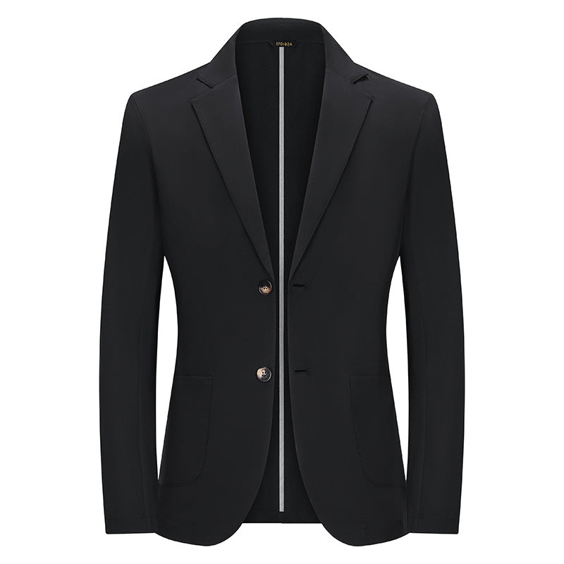 Herren Modernes Slim-Fit Sakko mit schmalem Revers und aufgesetzten Taschen Echoarchiv