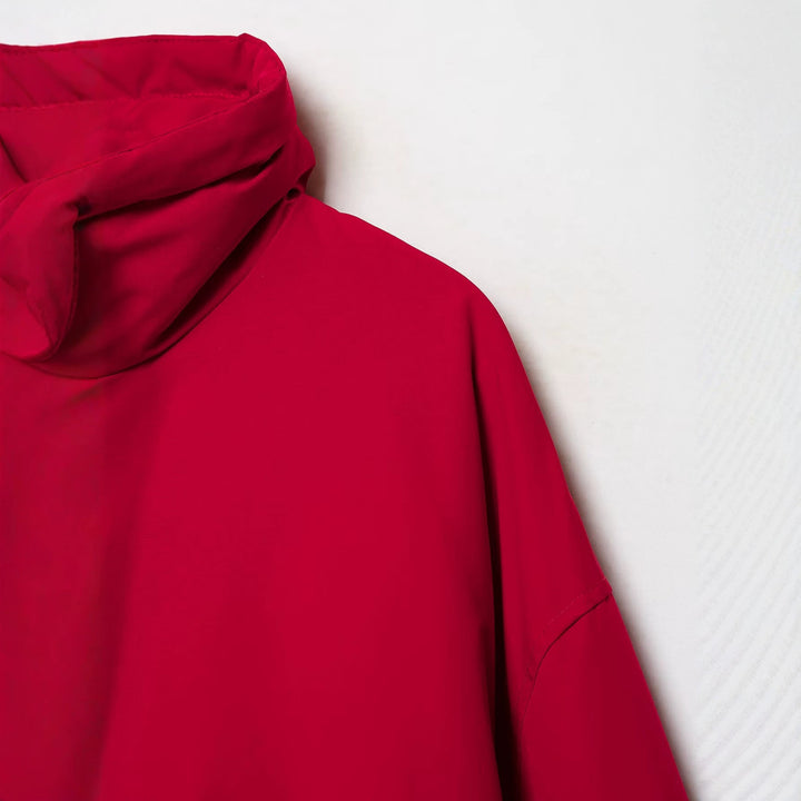 Damen Kurzer Blouson mit hohem Stehkragen, Kordelzug und elastischem Saum Echoarchiv