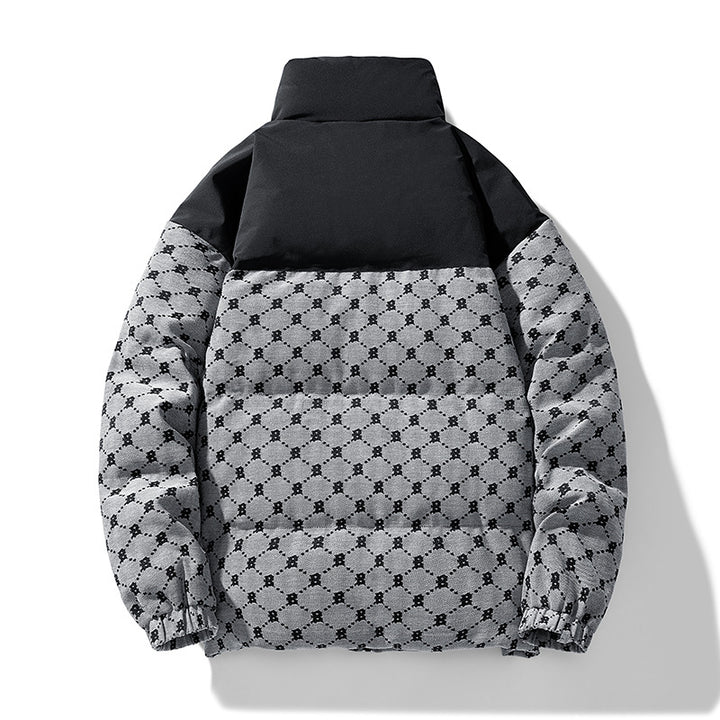 Herren Steppjacke mit Allover-Muster und hohem Kragen Echo Archiv