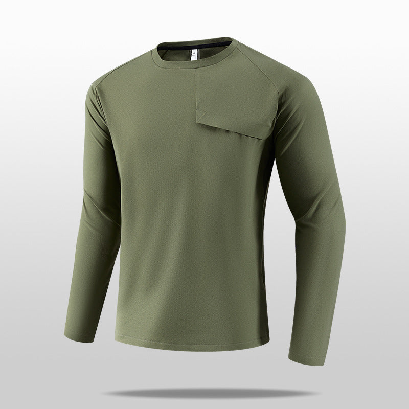 Herren Leichtes Langarm-T-Shirt mit praktischer Brusttasche Echo Archiv