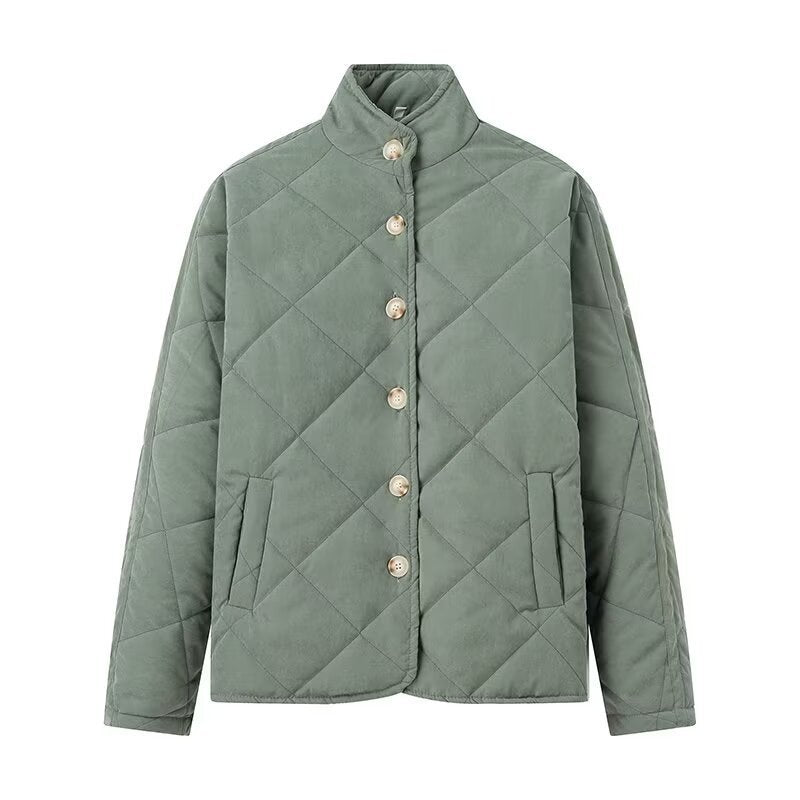 Damen Gepolsterte Steppjacke mit Stehkragen und Oversize-Schnitt Echo Archiv