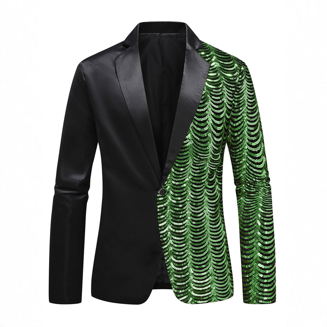 Herren Glamour-Smoking-Sakko mit halbseitigem Paillettenbesatz und Satinrevers Echo Archiv