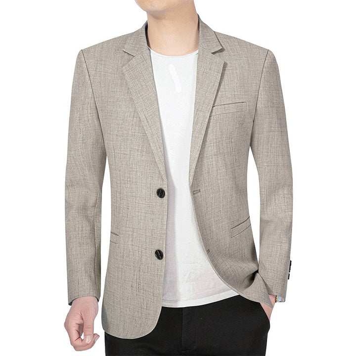 Herren Leichtes Slim-Fit Sakko aus Leinenmischgewebe mit Halbfütterung – Tianoro