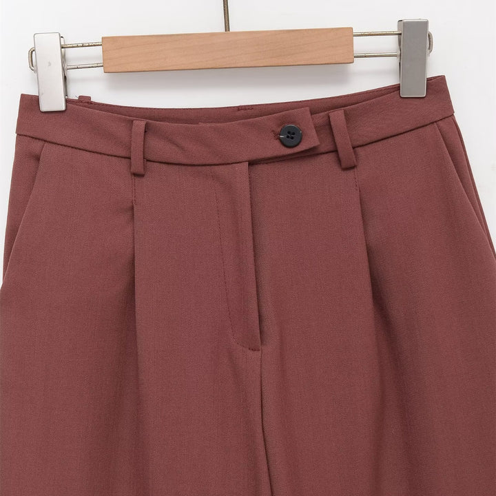 Damen weite Hochbund-Shorts mit eleganter Faltenlegung Echo Archiv