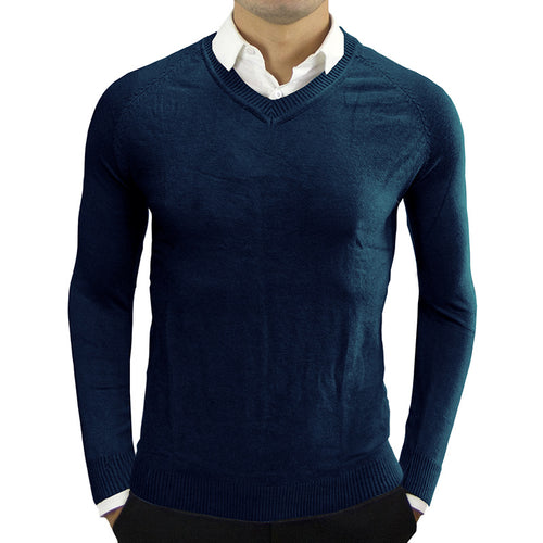 Herren V-Ausschnitt Feinstrickpullover Echoarchiv