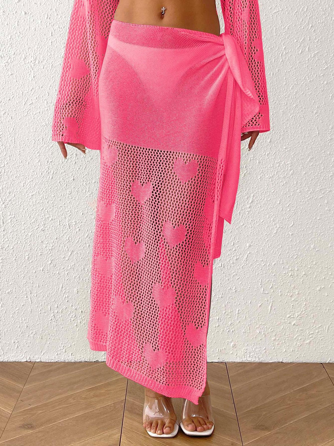 Damen transparenter Häkel-Strandsarong Echo Archiv