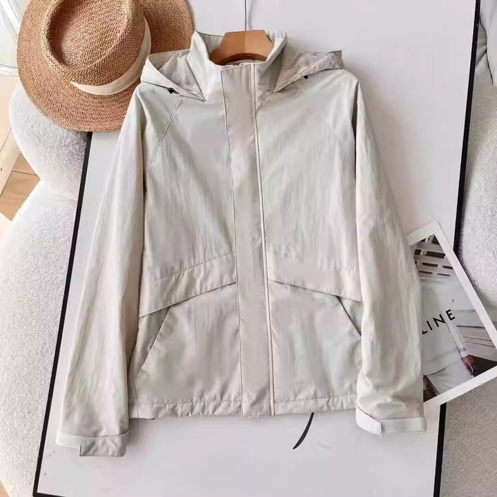 Herren Leichte Übergangsjacke mit verstellbarem Kapuzenkragen Echoarchiv