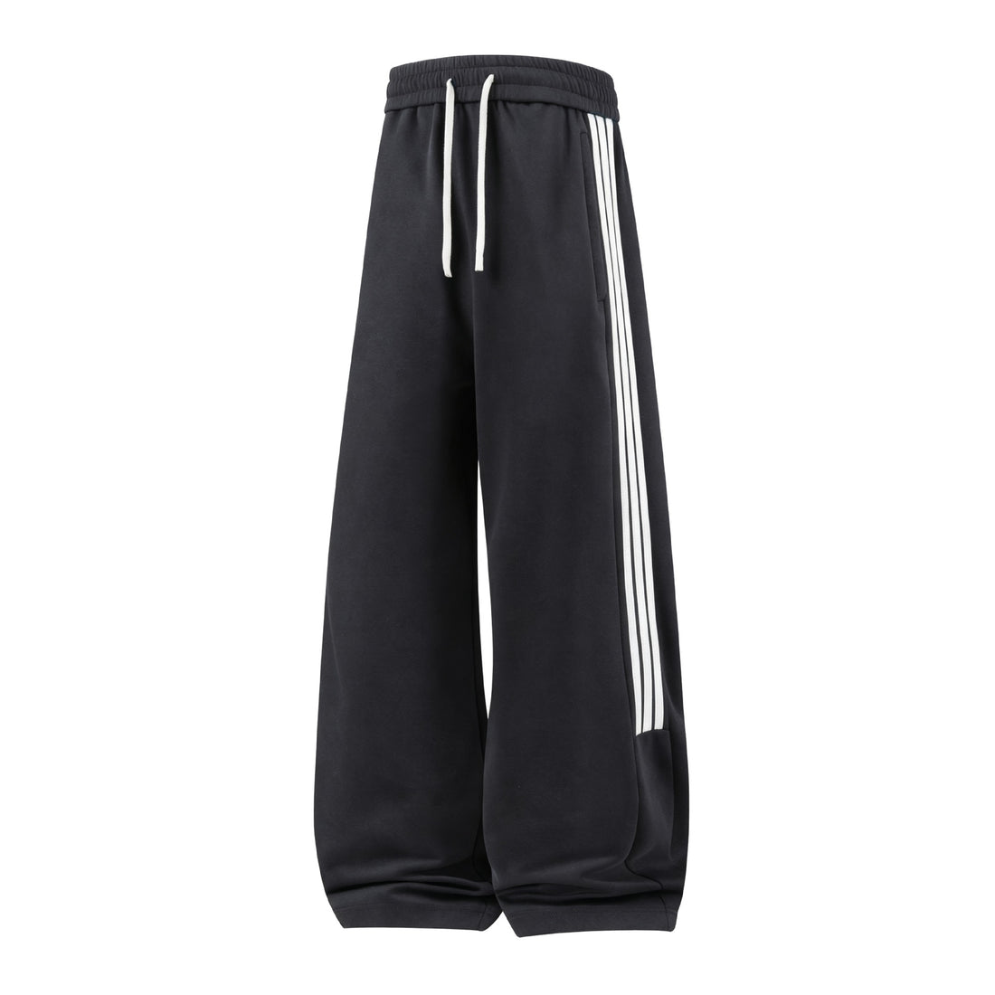 Damen Weite High-Waist Jogginghose mit markanten Seitenstreifen & Kordelzug Echoarchiv